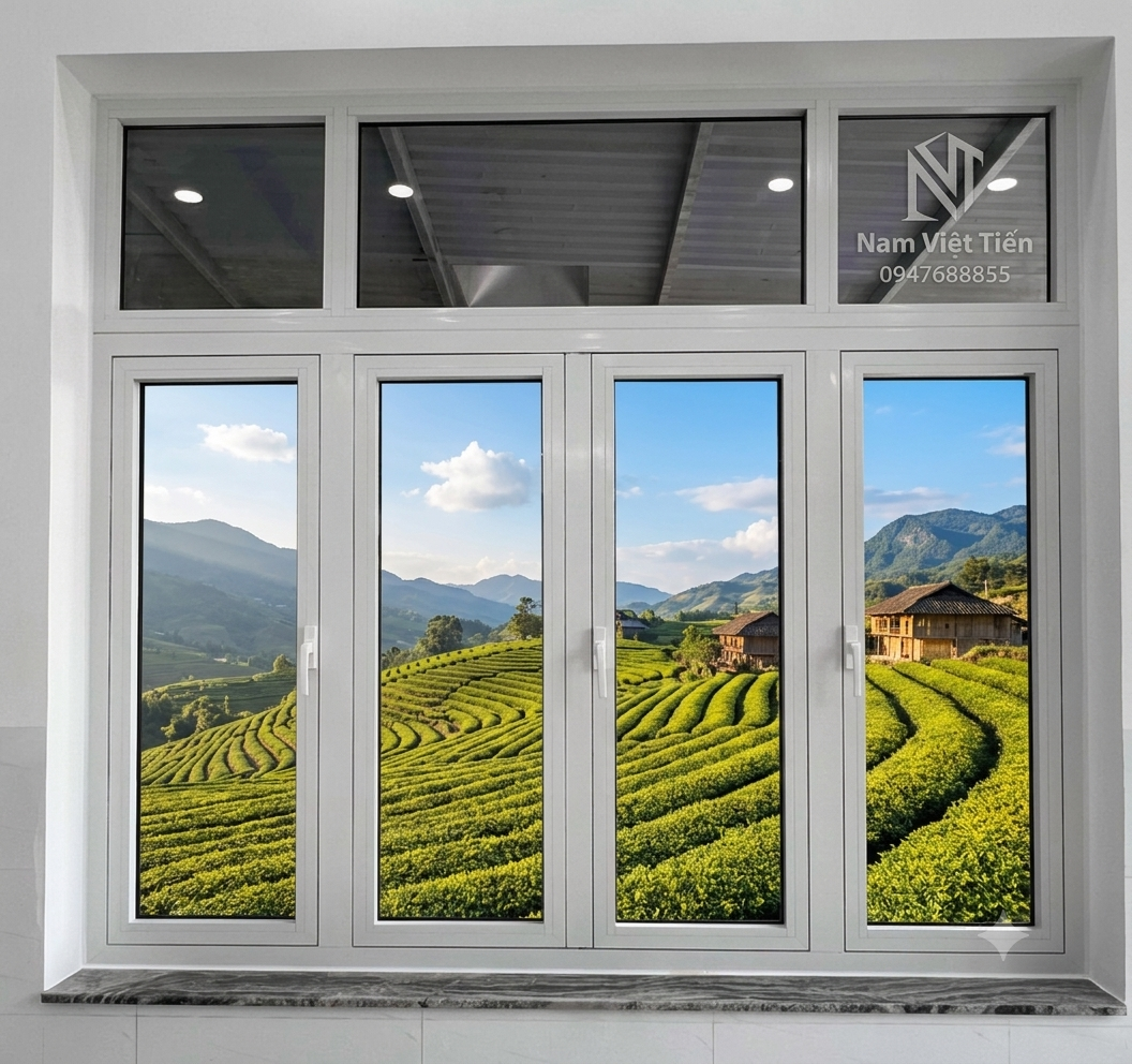 cửa đi nhôm xingfa 4 cánh đẹp cửa đi nhôm xingfa 4 cánh đẹp