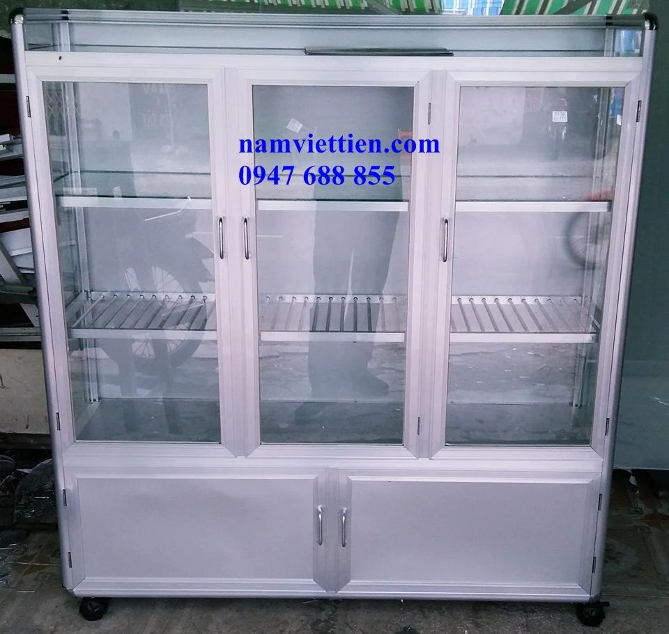 Tủ chén nhôm kính Tủ chén nhôm kính