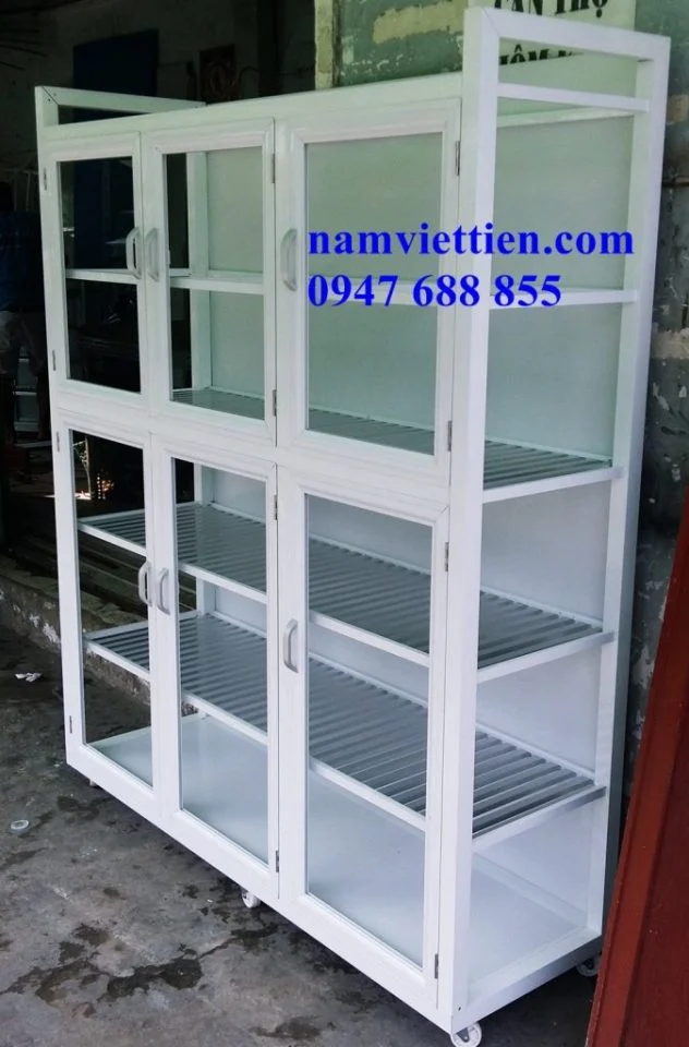 Tủ đựng chén nhôm kính cao cấp Tủ đựng chén nhôm kính cao cấp