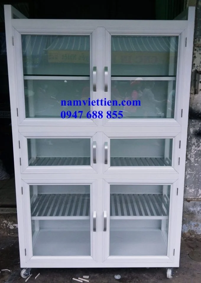 Tủ chén nhôm kính cao cấp tphcm Tủ chén nhôm kính cao cấp tphcm