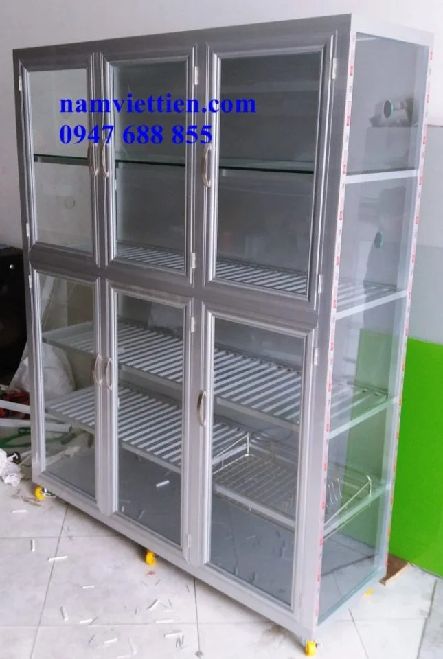 mẫu tủ nhôm kệ bếp sắt