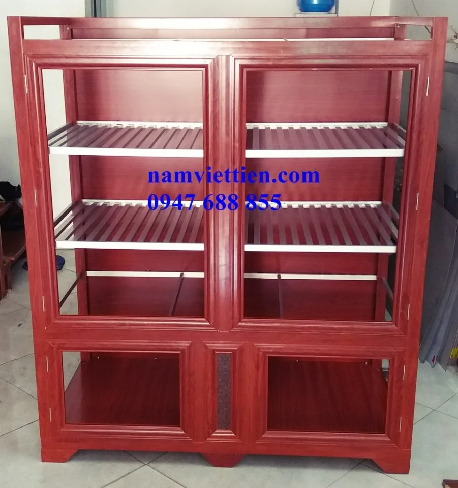 Tủ nhôm kính cao cấp vân gỗ Tủ nhôm kính cao cấp vân gỗ