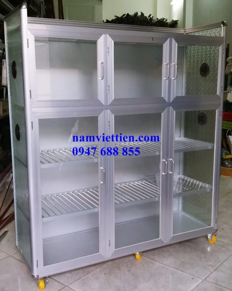 cách làm tủ nhôm kính tủ chạn inox