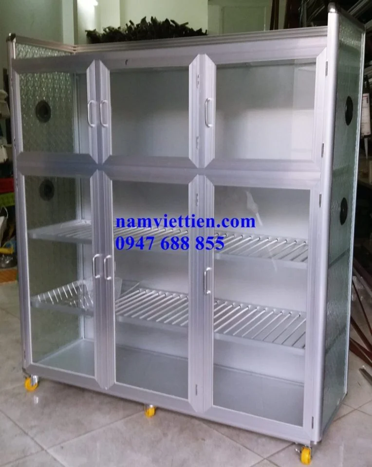 các kiểu tủ đựng chén bát tủ sách nhôm kính