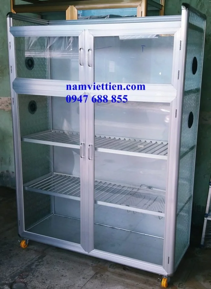 giá tủ kính bán hàng tủ sách nhôm kính