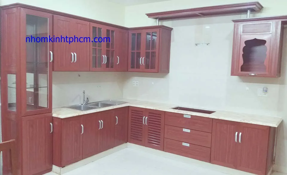 đóng tủ bếp nhôm kính quận 2 tphcm