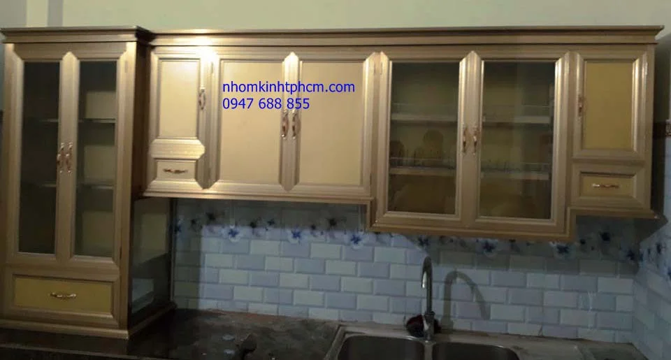 tủ bếp nhôm kính giá rẻ tại hà nội