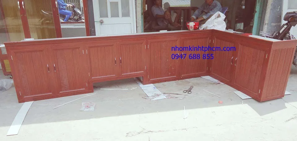 Làm tủ bếp nhôm kính giá rẻ quận gò vấp TPHCM Làm tủ bếp nhôm kính giá rẻ quận thủ đức TPHCM