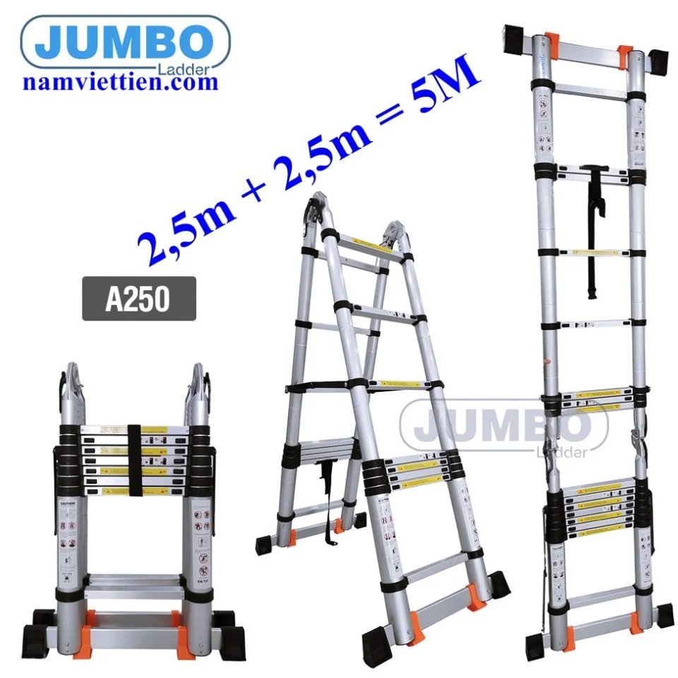 cửa hàng bán thang nhôm rút jumbo giá rẻ Thang nhôm rút đai nhôm Jumbo
