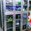 các mẫu tủ bếp nhôm kính