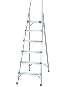 Thang nhôm ghế gấp tay vịn Nikita AL-06 chính hãng