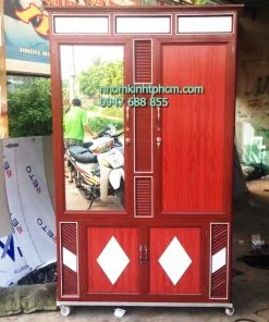 Tủ áo nhôm kính mini nhỏ gọn