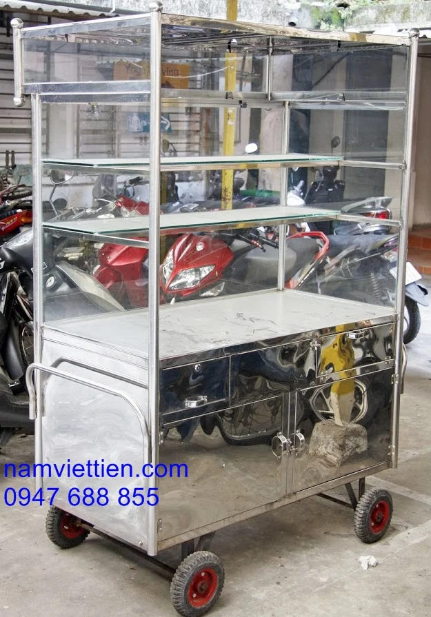 Tủ bán cơm bằng inox